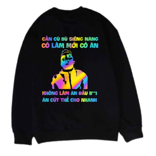 Áo Nỉ Sweater Phản Quang Bảy Màu Nam Nữ Dài Tay Unisex Thu Đông, Áo Sweater Unisex Phản Quang Form Rộng Bo Tay, Bo Gấu