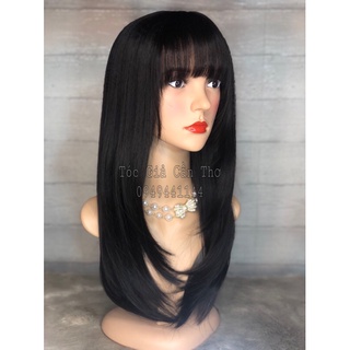 TÓC BỘ TƠ CAO CẤP 50cm CÚP LAYER , NÂU ĐEN, TÓC GIẢ NỮ