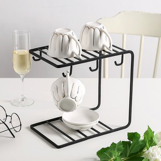 Giá treo cốc chén kim loại sơn tĩnh điện màu nâu