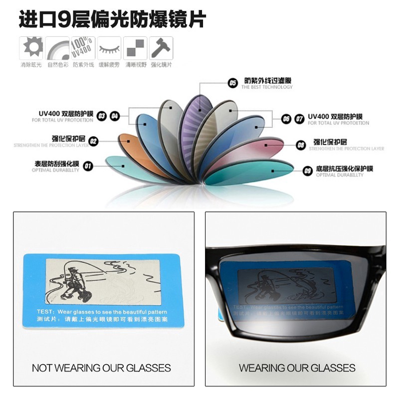 Kính Râm Chạy Xe Đạp Phân Cực Chống Tia Uv400