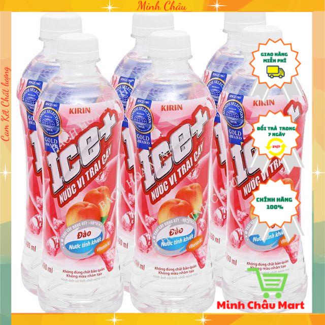 Trái cây ICE+ Hương Đào 490ML Thơm Ngon Vị Đào Tự Nhiên