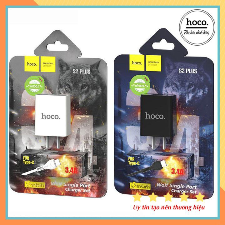 Bộ Sạc Nhanh 3.4A Lightning Hoco S2 Plus Chính Hãng