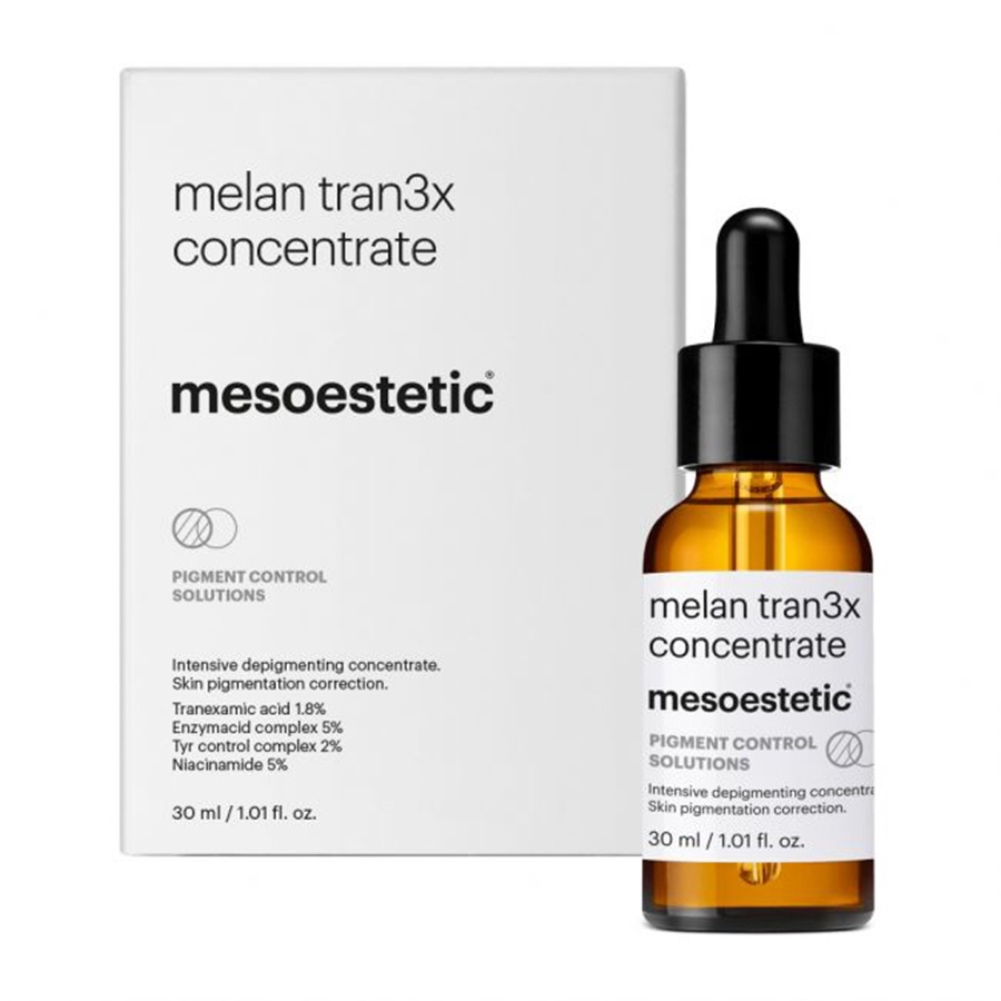 Serum giảm nám chuyên sâu Mesoestetic Melan Tran3x Concentrate 30ml / Gel Cream 50ml