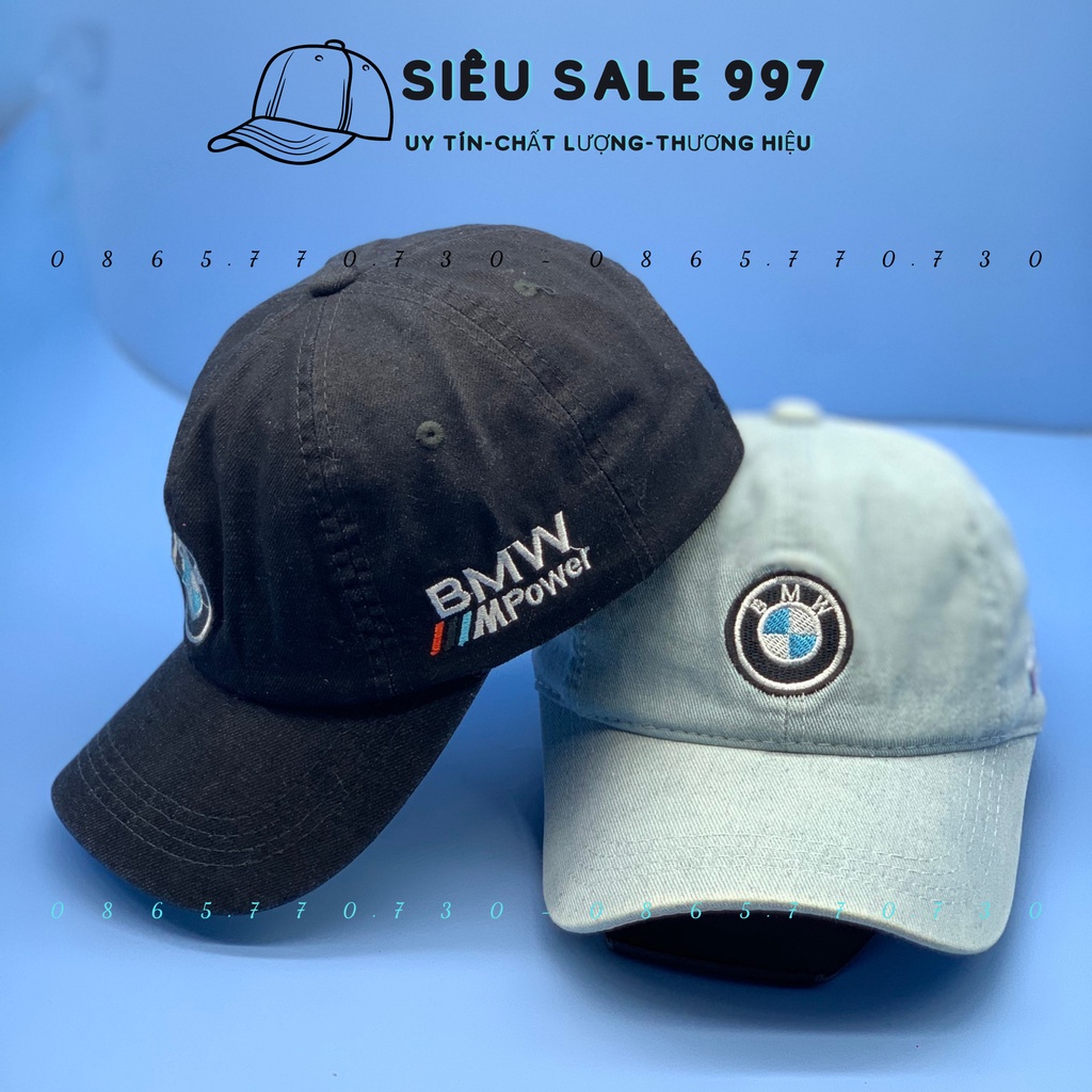 MŨ LƯỠI TRAI JEAN THÊU LOGO B-M-W THỜI TRANG CÁ TÍNH UNISEX FORM CHUẨN