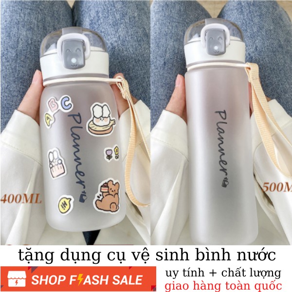 Bình nước cao câp 500ml LOẠI DÀY CÓ DÂY bình nước cute