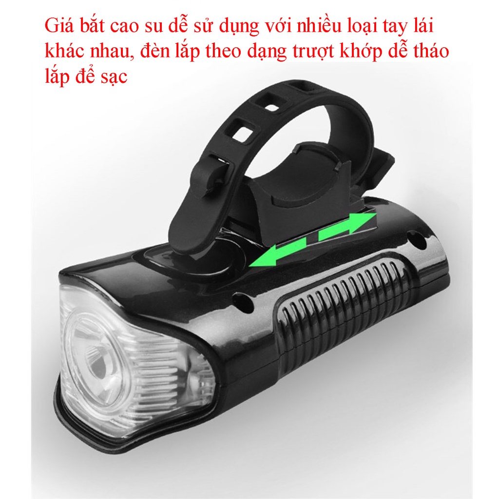 Đèn xe đạp đa năng còi điện báo tốc độ