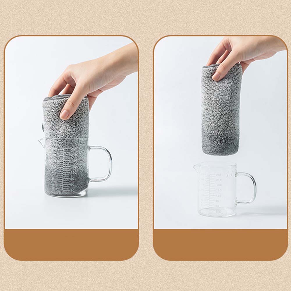 Khăn lau chén dĩa bằng sợi than tre siêu thấm hút chống dính dầu mỡ tiện dụng cho nhà bếp