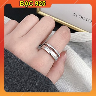 [BẠC 925] Nhẫn Nữ 2 Lane Cá Tính
