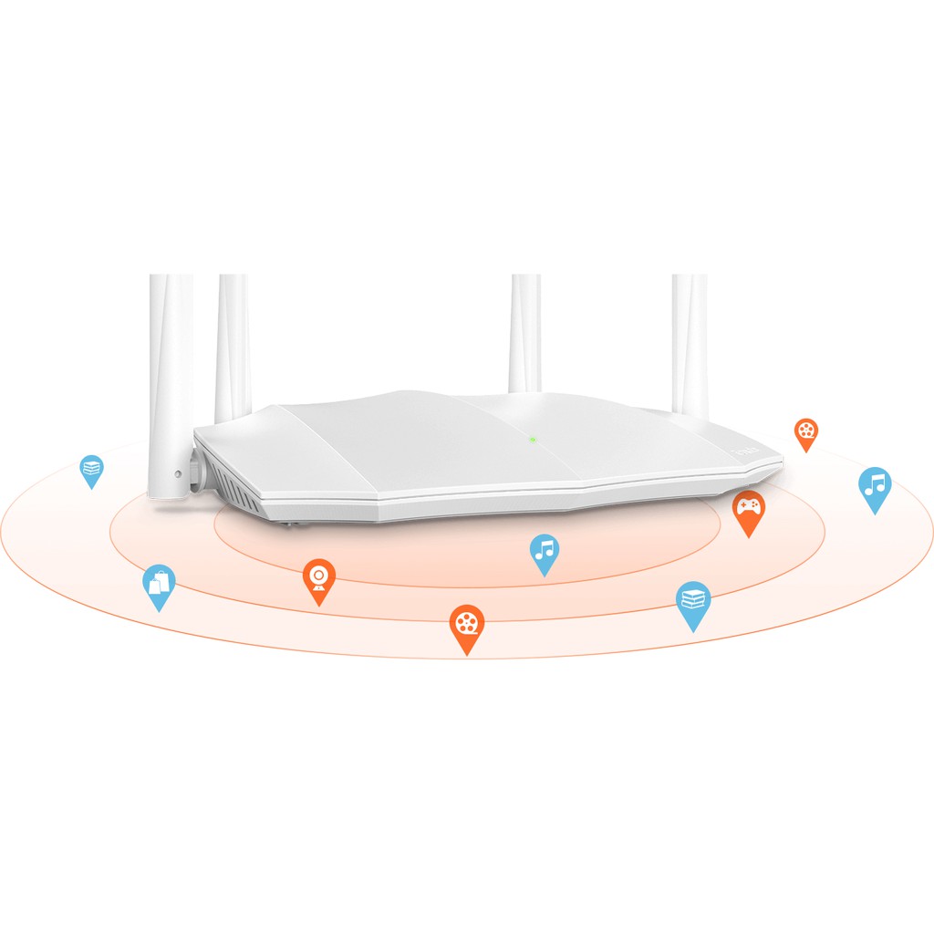 Bộ Phát Wifi Tenda AC5S - Hai Băng Tần - 4 Ănten 6dbi - Cho khả năng phủ sóng mạnh mẽ