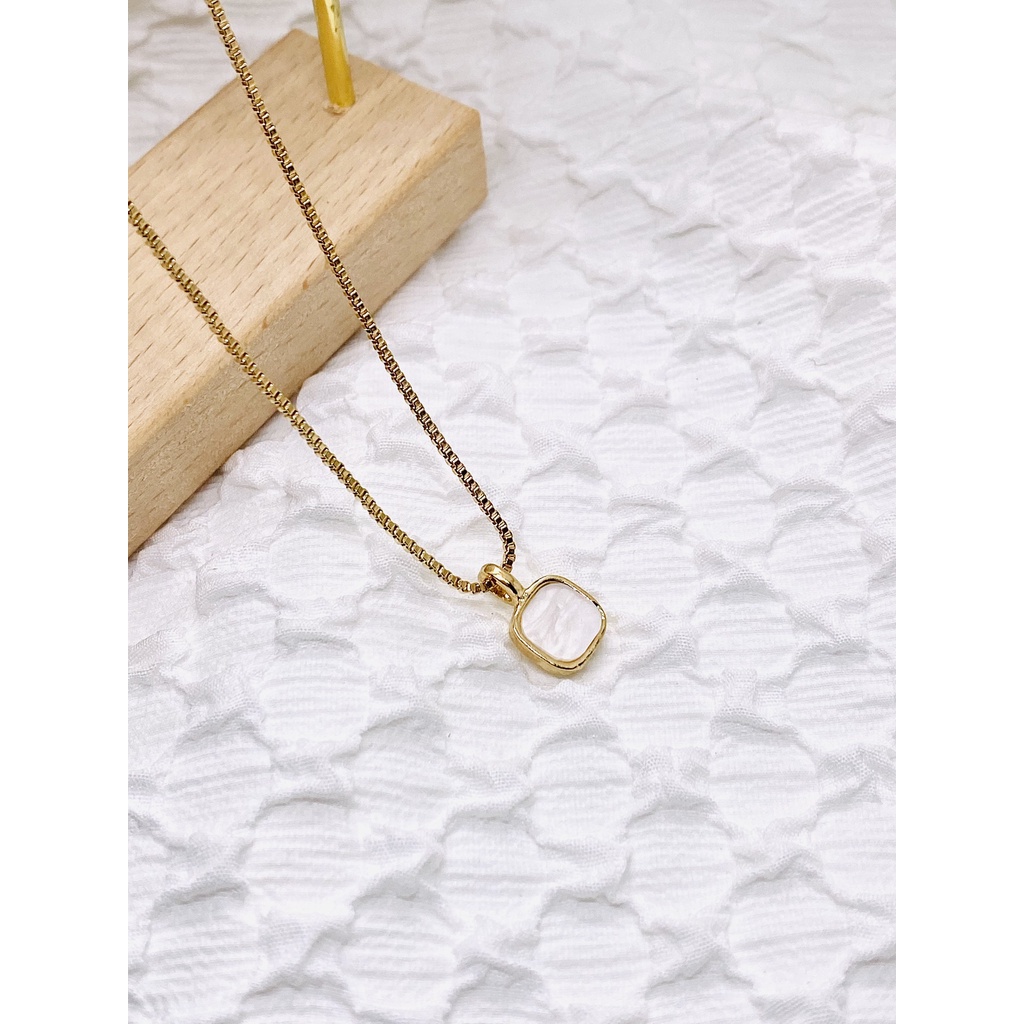 S925 Dây Chuyền Mặt Vuông