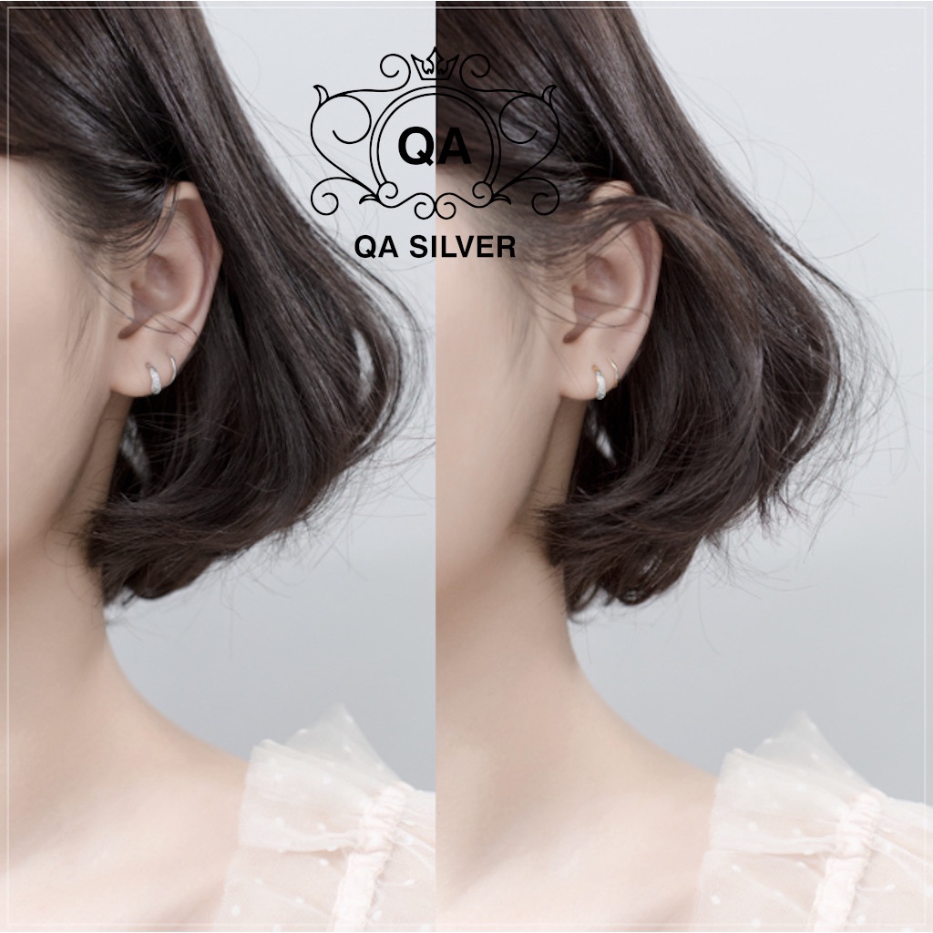 Khuyên tai bạc kẹp vành xoắn ốc bông tai bạc cuộn S925 HELIX Silver Earrings QA SILVER EA190805