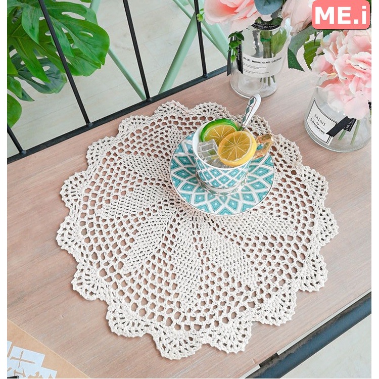 [4 mẫu] Tấm lót ly cốc, lót bình hoa, tấm lót bàn ăn trang trí decor phòng bếp kiểu Âu