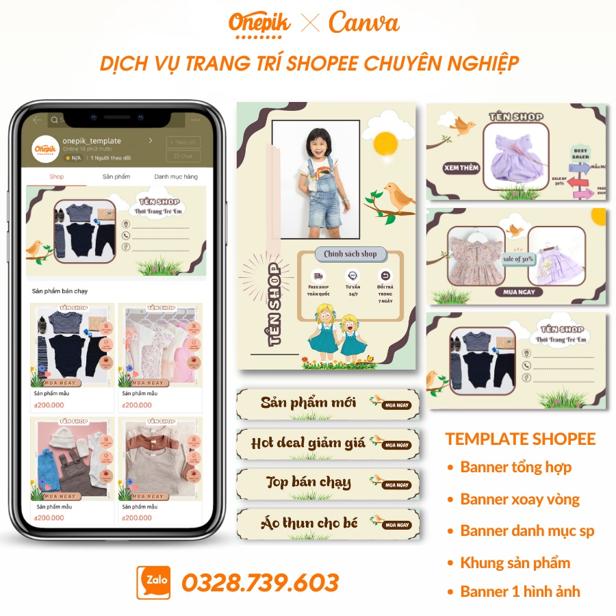 Thời trang trẻ em T1_Onepik template