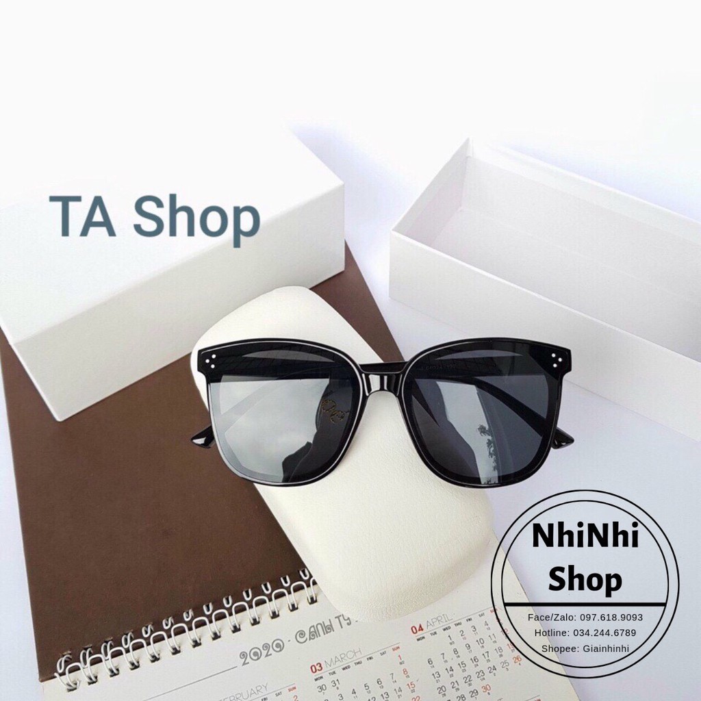 Kính mắt nữ gọng nhựa phong cách ulzzang, Kính mát nữ 3 chấm HQ siêu xinh KM2512 - NhiNhiShop