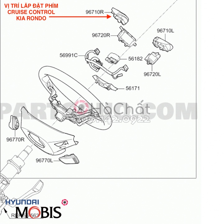 Phím cruise control Kia Rondo 🚘 chính hãng nhập khẩu Hàn Quốc 🎯 Bảo hành 100% là hàng chính hãng