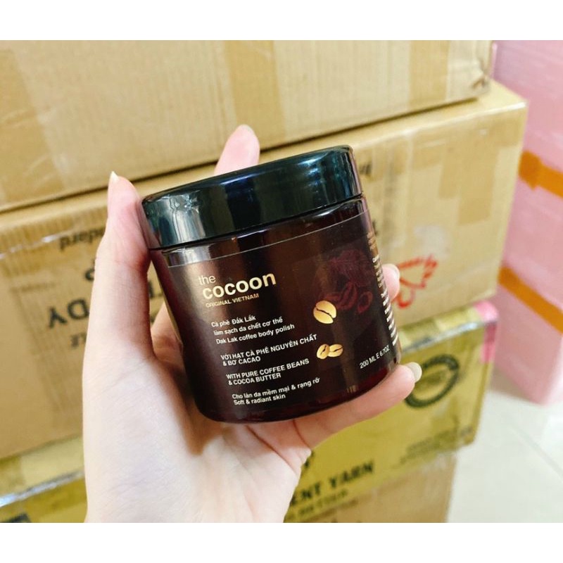 Hộp tẩy da chết cafe cocon 200g