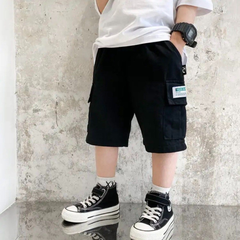 Quần Short Cotton Thời Trang Mùa Hè Phong Cách Hàn Quốc Cho Bé Trai