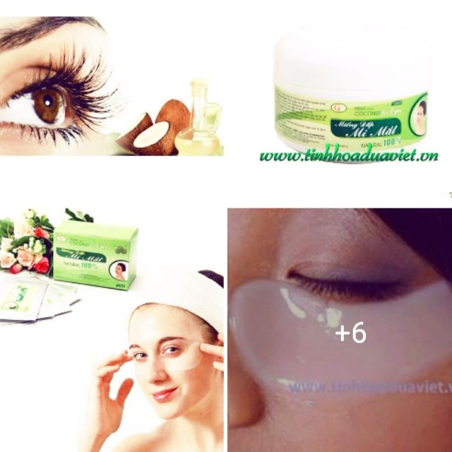 🥥 Hộp 20 Mặt Nạ Giảm Quầng Thâm Mắt - Mặt Nạ Dừa công nghệ sinh học Cửu Long giảm bọng mắt