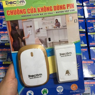 Chuông cửa không dây KHÔNG DÙNG PIN nhiều tiện ích cho ngôi nhà và cuộc sống