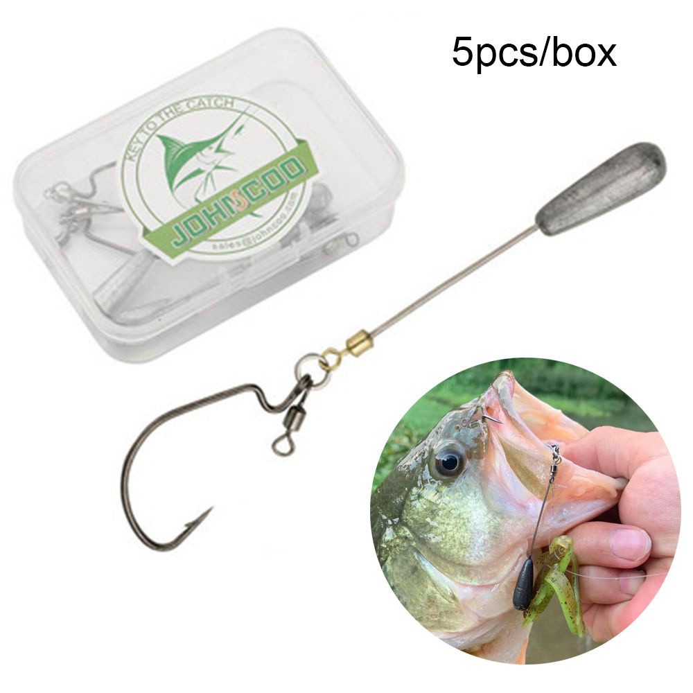 Set 5 Móc Câu Cá 3g-12g Bằng Thép Carbon Chất Lượng Cao