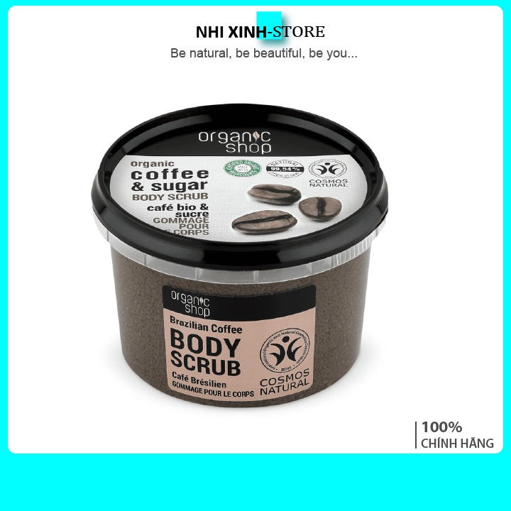 (ĐỦ 3 LOẠI) Tẩy Da Chết Toàn Thân Organic Coffee &amp; Sugar Body Scrub