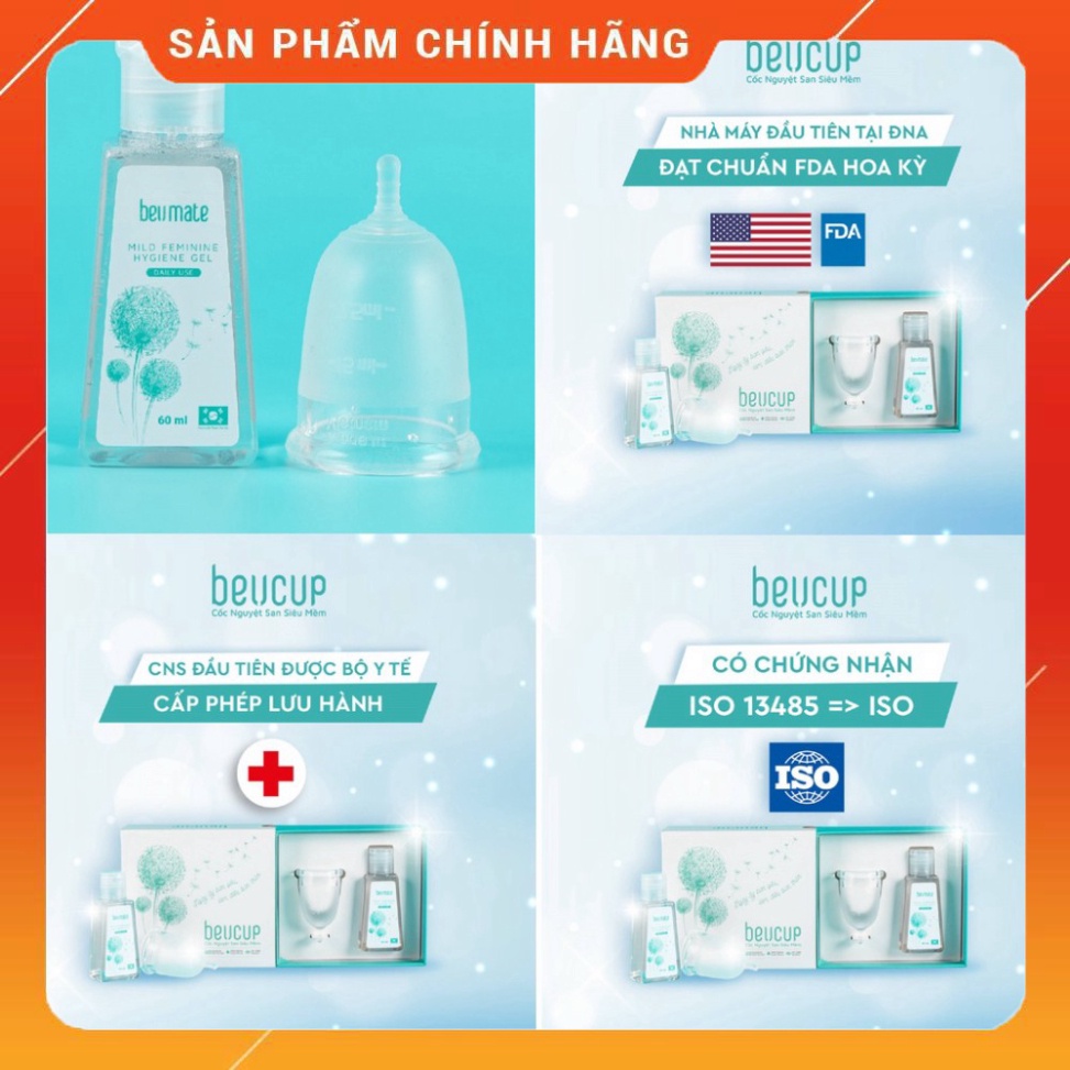 Dung Dịch Vệ Sinh Phụ Nữ Và Vệ Sinh Cốc Nguyệt San BeUcare 100ml Chính Hãng