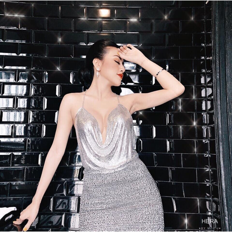 Set chân váy + áo kim sa