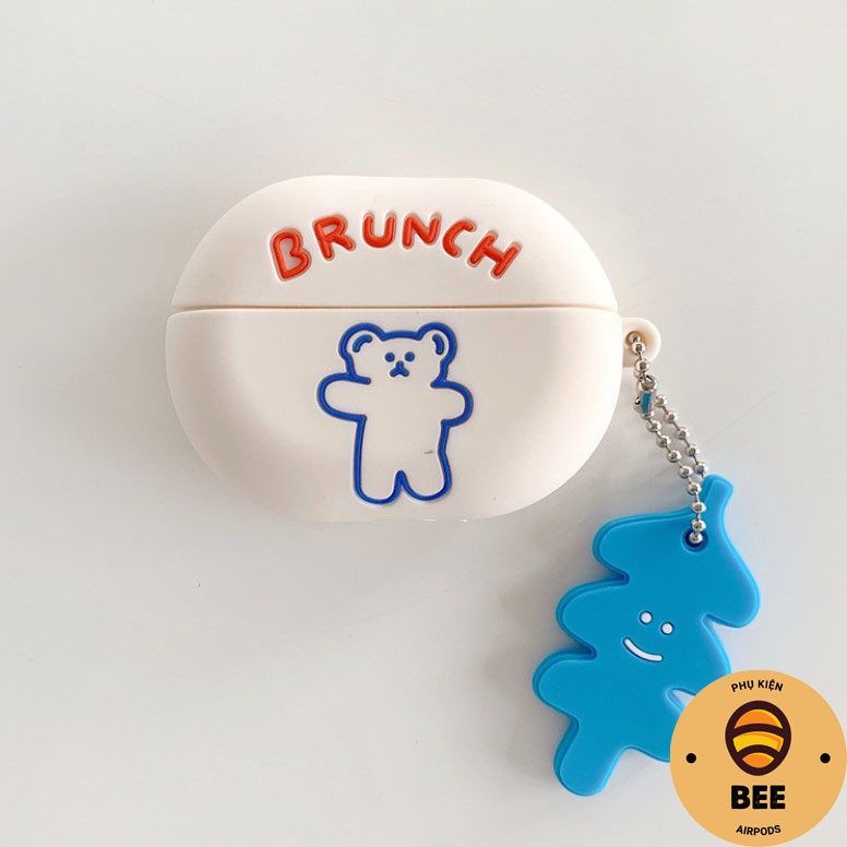 Case Airpod 1 2 Pro Đựng Tai Nghe Airpod 1 2 Pro Gấu Bear Brunch Brother Chất Liệu Silicon Dẻo - BEE SHOP