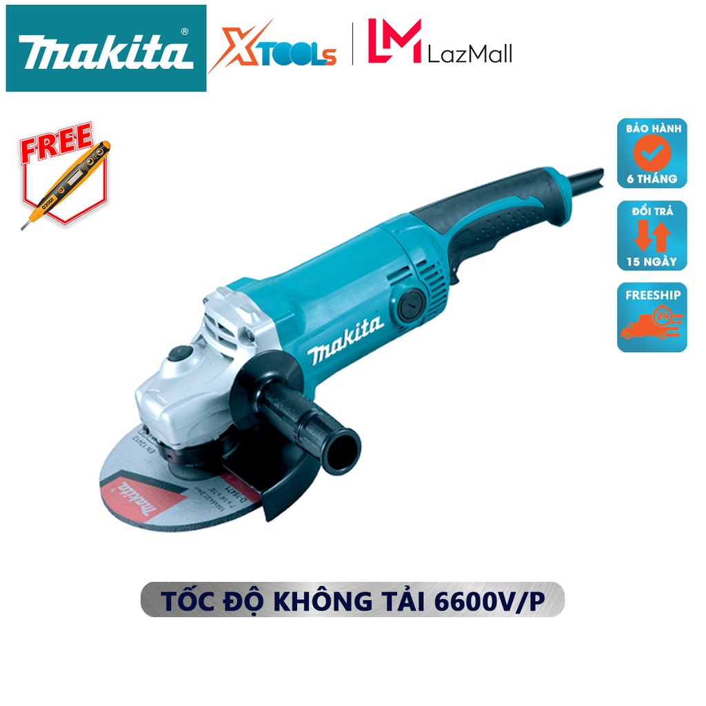 Máy mài góc MAKITA M0921B | máy mài cầm tay công suất 2,200W, đường kính đá mài 230mm gia công, chế tác bề mặt vật liệu