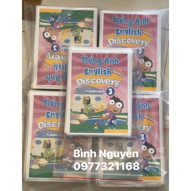 Flashcard English discovery level 3 ép plastic khổ A5