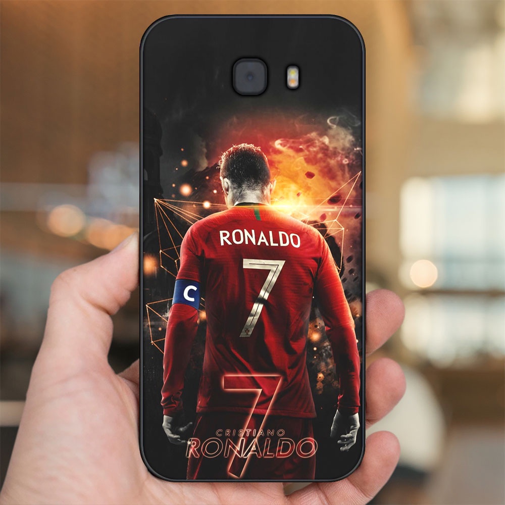 Ốp lưng Samsung C9 Pro viền đen in hình Cristiano Ronaldo MU Manchester United CR7