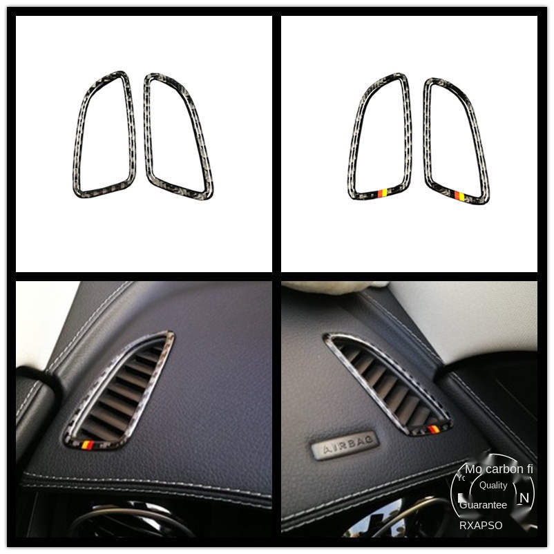 Phụ kiện trang trí lỗ thông khí bằng sợi carbon phù hợp cho Mercedes-Benz new C-Class W205 C180 C200 GLC