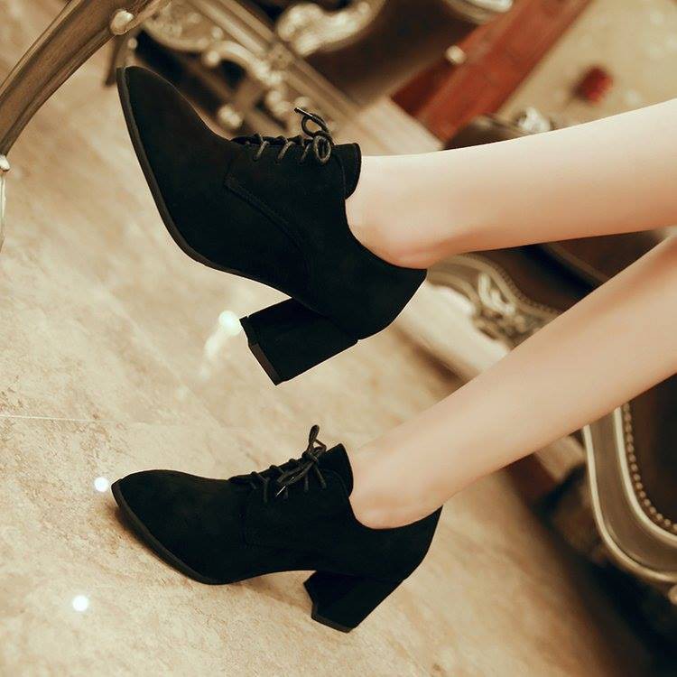 Boots da lộn [FREESIP, HỖ TRỢ ĐỔI SIZE],giày đế vuông cao 7cm | BigBuy360 - bigbuy360.vn