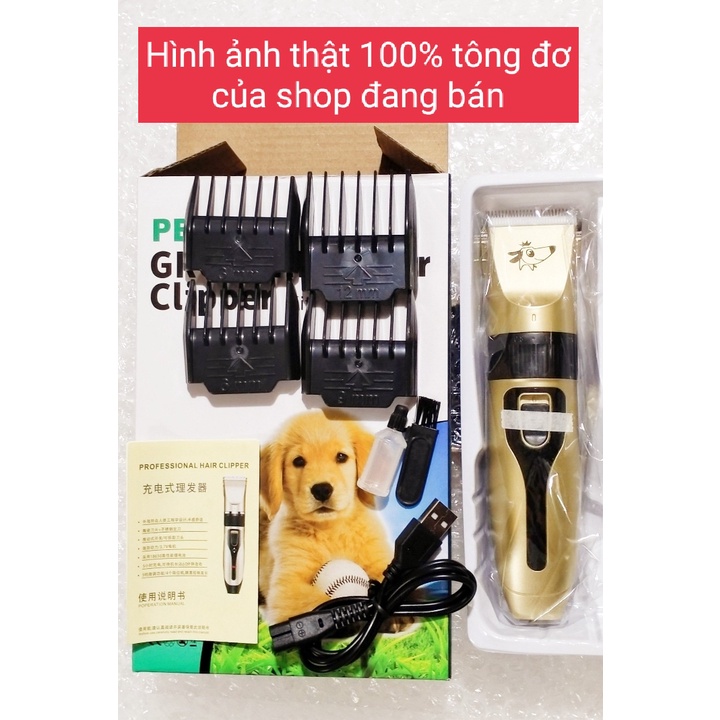 [HCM - Hỏa tốc] Tông Đơ Cắt Tỉa Lông Cho Chó Mèo - Đầu Sạc USB - Tặng Kèm 7 Phụ Kiện Full Box