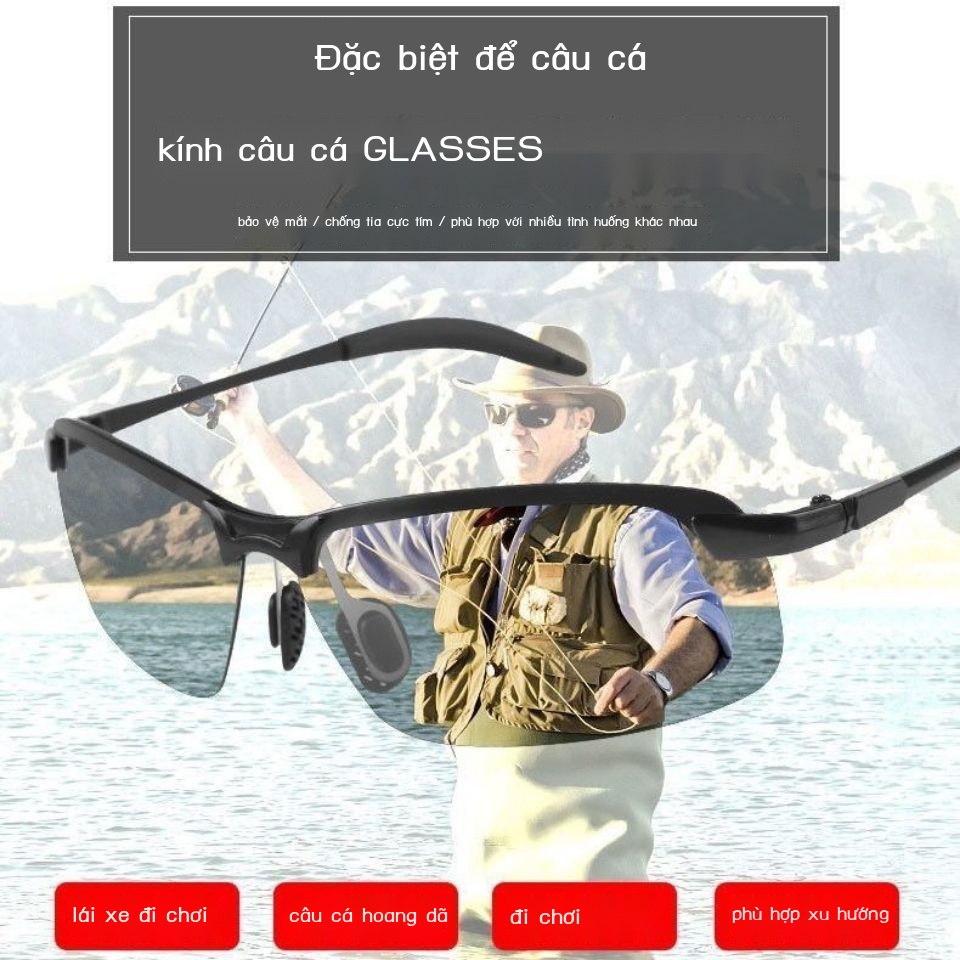 Kính Mát Phân Cực Thay Đổi Màu Sắc Dành Cho Nam Đi Câu Cá Ngày Và Đêm27%
