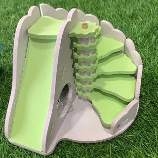 Cầu tuột gỗ ép hình xoắn ốc mẫu 9