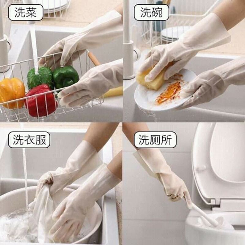 Găng tay cao su hình hươu siêu bền, dai cho rửa bát, nhà bếp, dọn vệ sinh