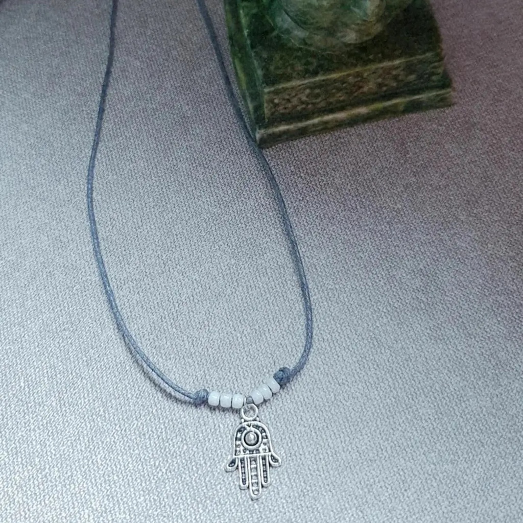Dây chuyền choker màu xám  HAMSA | HANDMADE | Vale.somethingboho