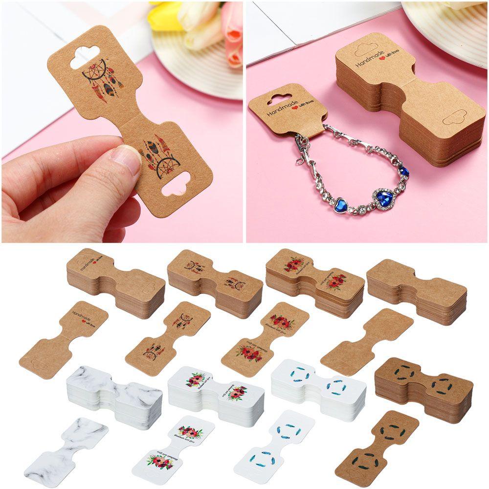 Set 1 50 Thẻ Giấy Gói Trang Sức / Vòng cổ / Vòng Đeo Tay DIY