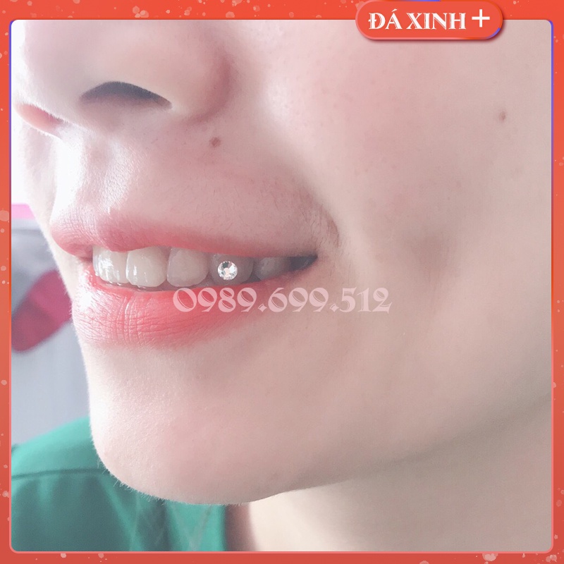 Đá Đính Răng Sáng Đẹp Lẻ đá đính răng không cần khoan răng