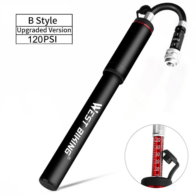 WEST BIKING Bơm Xe Đạp Máy Bơm Xe Đạp Mini Cầm Tay Lốp Không Khí Inflator MTB Phụ Kiện Xách Tay Bơm Xe Đạp Xe Đạp