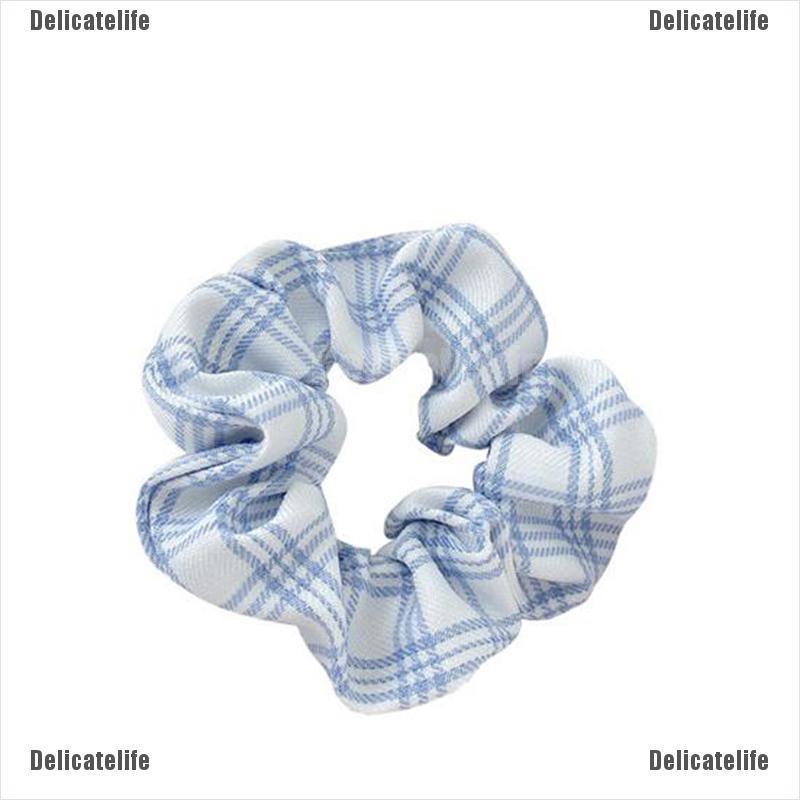 [Delicatelife] Korean Lattice Elastic Hair Bands Hair Rope Ponytail Holder JK Hair Accessories