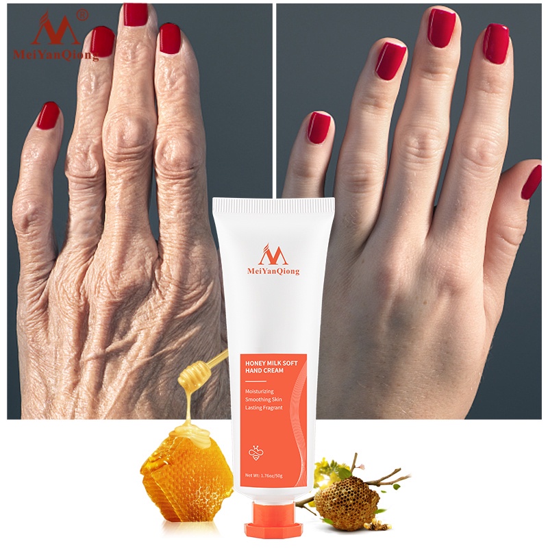 Kem Dưỡng Da Tay MeiYanQiong Chiết Xuất Từ Sữa Mật Ong 50g Dưỡng Ẩm Cải Thiện Da Khô / Nứt Nẻ Chống Lão