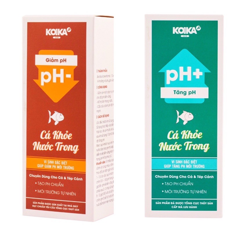 KoiKa | Dung Dịch Làm Tăng pH, Giảm pH - pH+ | pH-