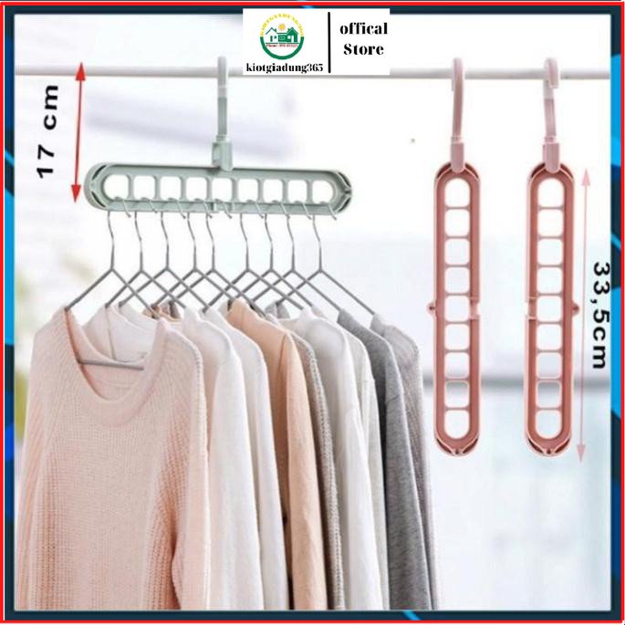 Móc treo 9 lỗ thông minh tiết kiệm không gian cho tủ quần áo của bạn (MT9L)