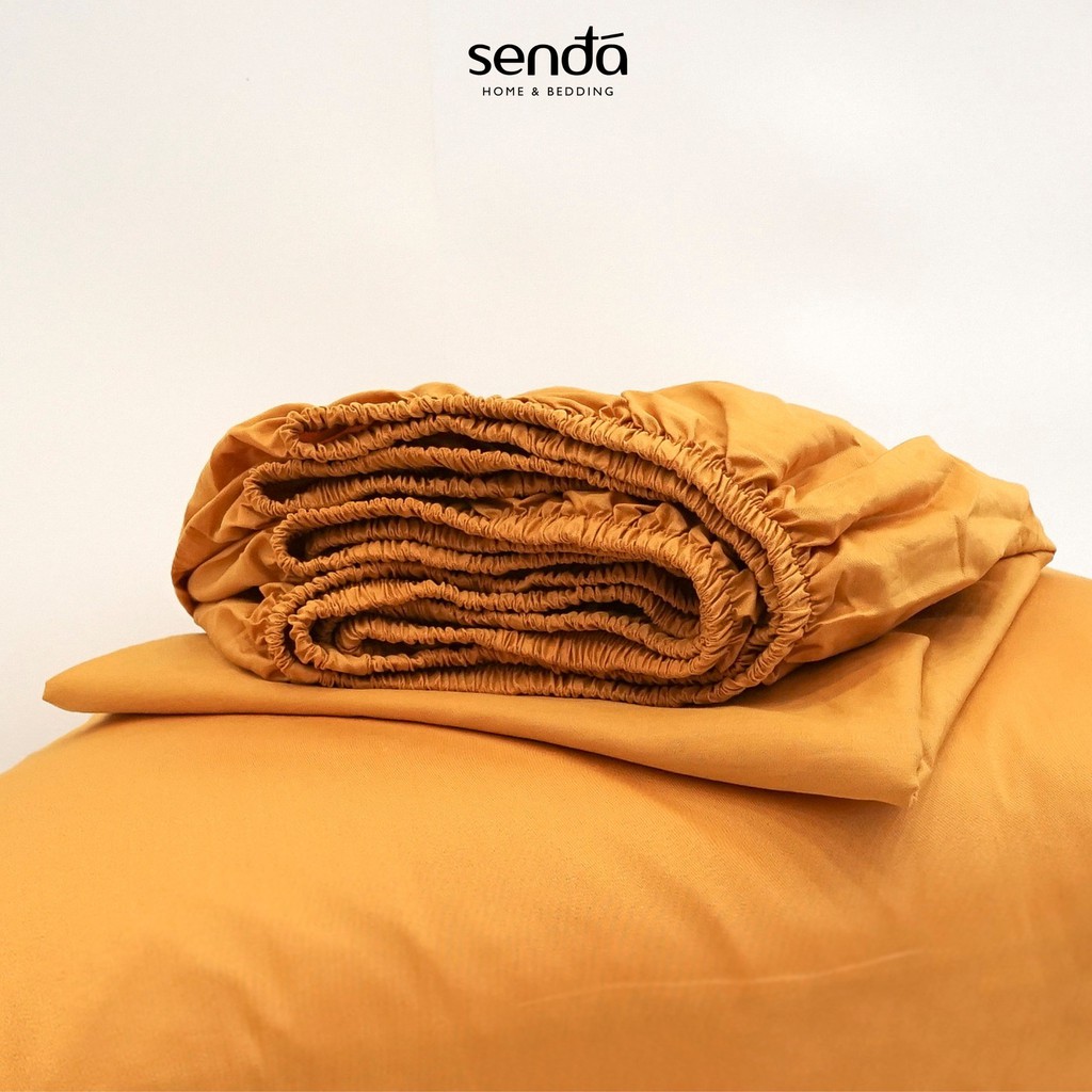 Ga giường 1m6x2m Cotton Twill Hàn Quốc Sen Đá Home Bedding cao cấp trơn màu, drap bo chun lụa trải nệm, ra đệm 1m6 x 2m