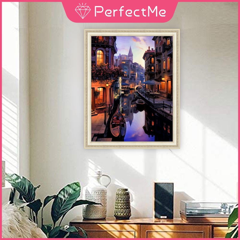 Bộ Tranh Đính Đá 5D Tự Làm 40x50cm Hình Phong Cảnh Độc Đáo