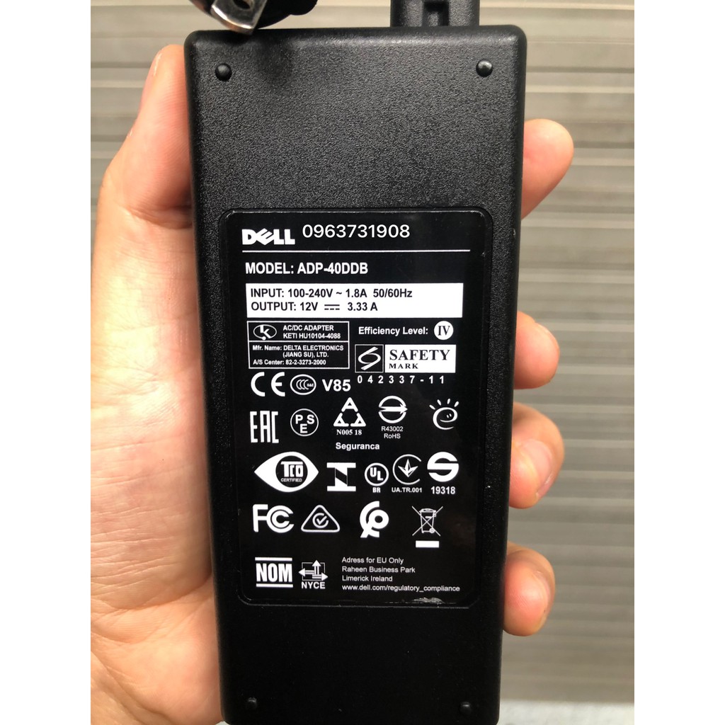 Dây sạc nguồn màn hình Dell 12V 3.33A