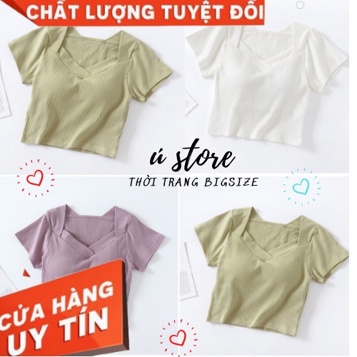 Ú BIGSIZE Áo thun gân bigsize có mút ngực từ 40-95kg phù hợp đi chơi hoặc đi làm