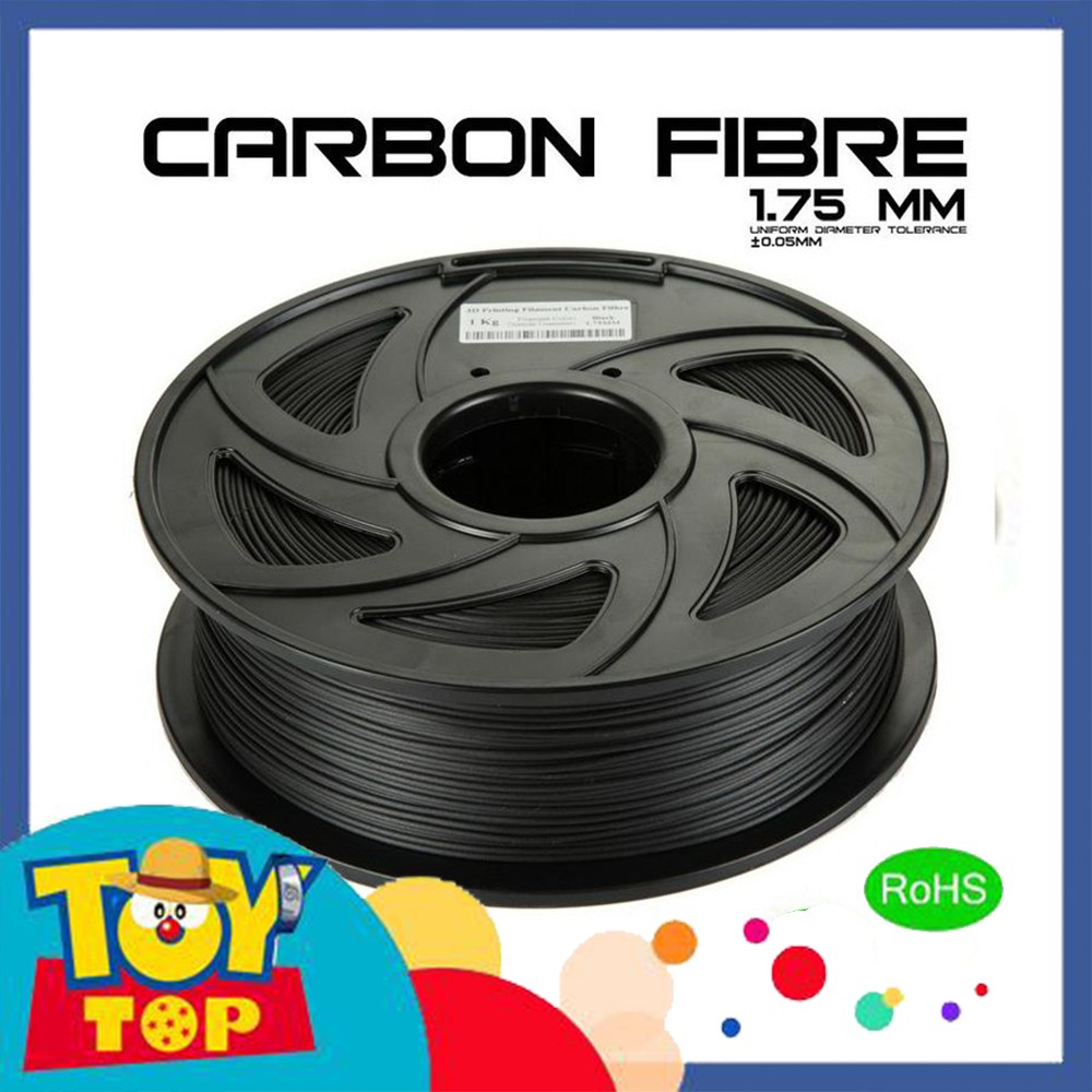 Cuộn nhựa in 3D sợi cacbon CF - PLA 1.75mm Carbon Fiber 1kg - phụ kiện hỗ trợ in 3D mô hình, custom lego non